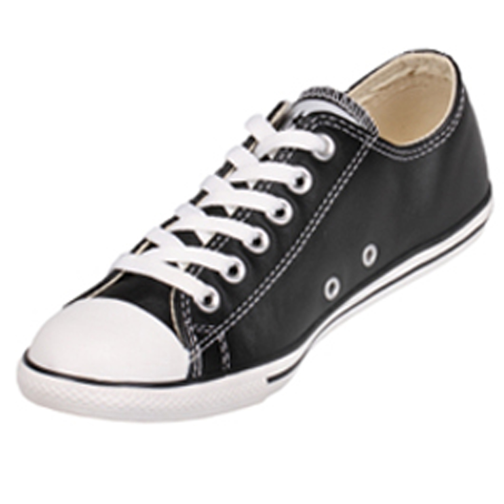 Converse Chuck Taylor 113937 Leather Black Slim low top.