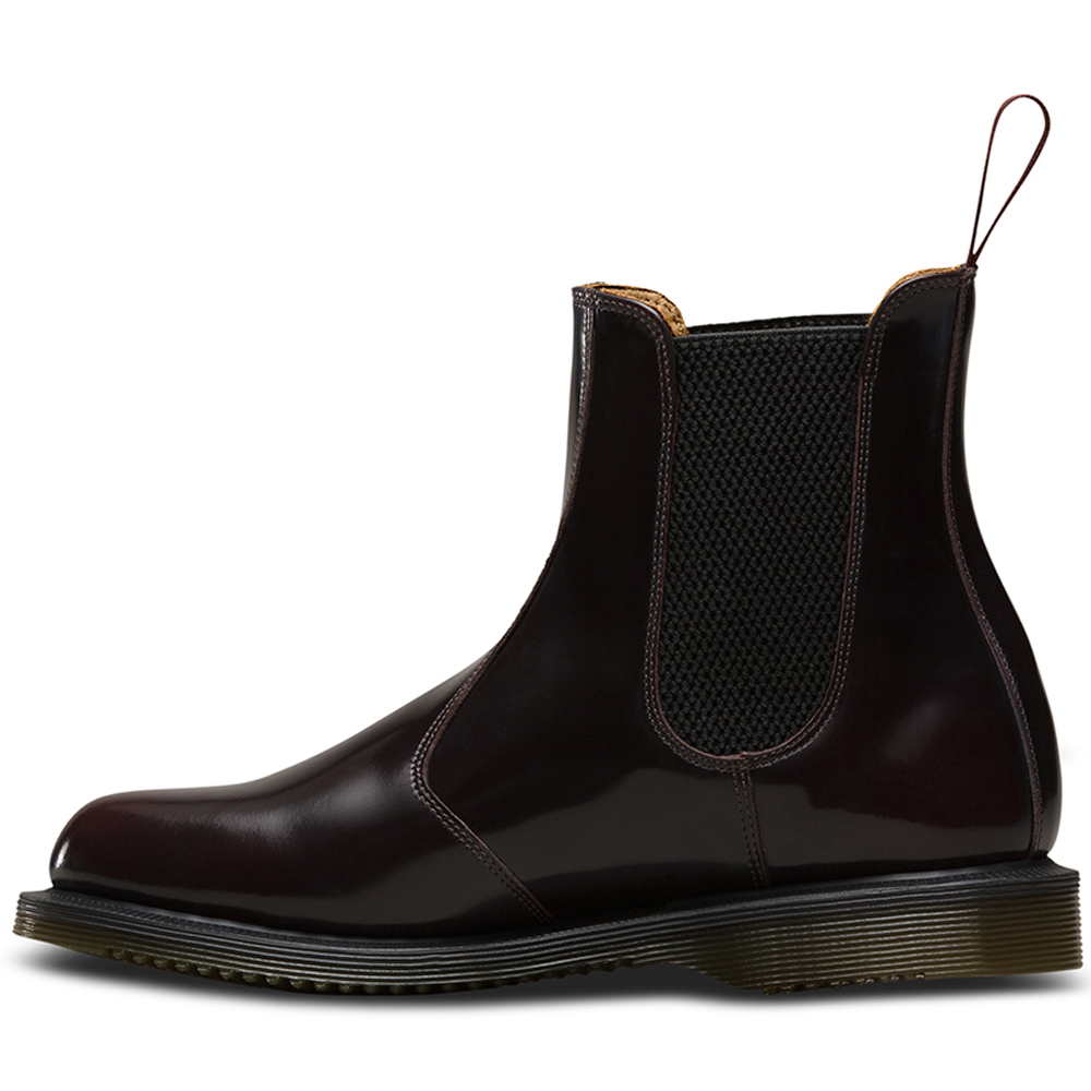 red doc martens chelsea boots