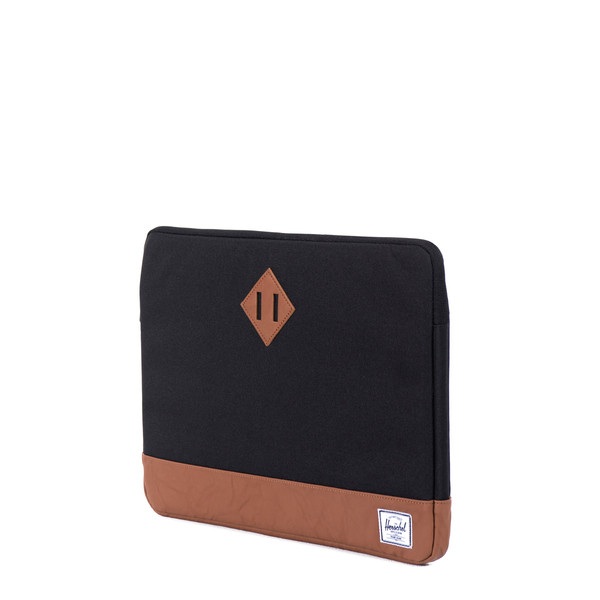Herschel Heritage Sleeve for 12 inch MacBook, Black/Tan Synthetic Leather