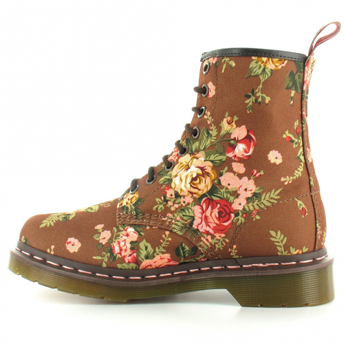 Dr. Martens R11821260 8 eye 1460 w Taupe Victorian flowers.